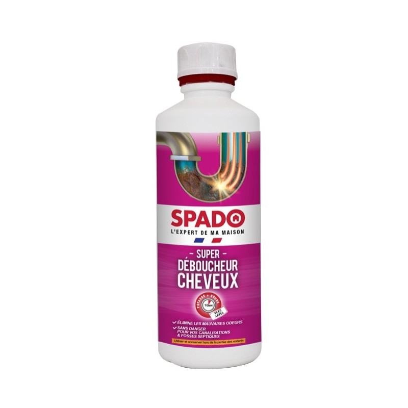 Super déboucheur Cheveux - 500 ml - SPADO - Canalisations / fosses - DE-574377