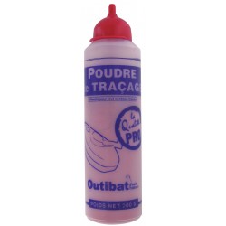 Poudre de traçage Rouge pour cordeau - 200 Gr - OUTIBAT - Traceur de chantier - BR-710190