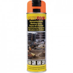 Traceur de chantier en bombe - Orange Fluo - 500 ml - MOTIP - Traceur de chantier - BR-450964