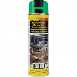 Traceur de chantier en bombe - Vert fluo - 500 ml - MOTIP - Traceur de chantier - BR-450965