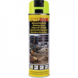 Traceur de chantier en bombe - Jaune fluo - 500 ml - MOTIP - Traceur de chantier - BR-450963