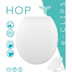 Abattant WC - Hop - Déclipsable et frein - Blanc - ODYSSEA - Accessoires WC - SI-351161