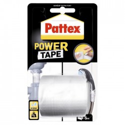 Adhésif super-puissant Power Tape Blanc - 5 m x 50 mm - PATTEX - Ruban adhésif fixateur - BR-603918