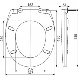 Abattant WC - Flap - Blanc - ODYSSEA - Accessoires WC - SI-351160