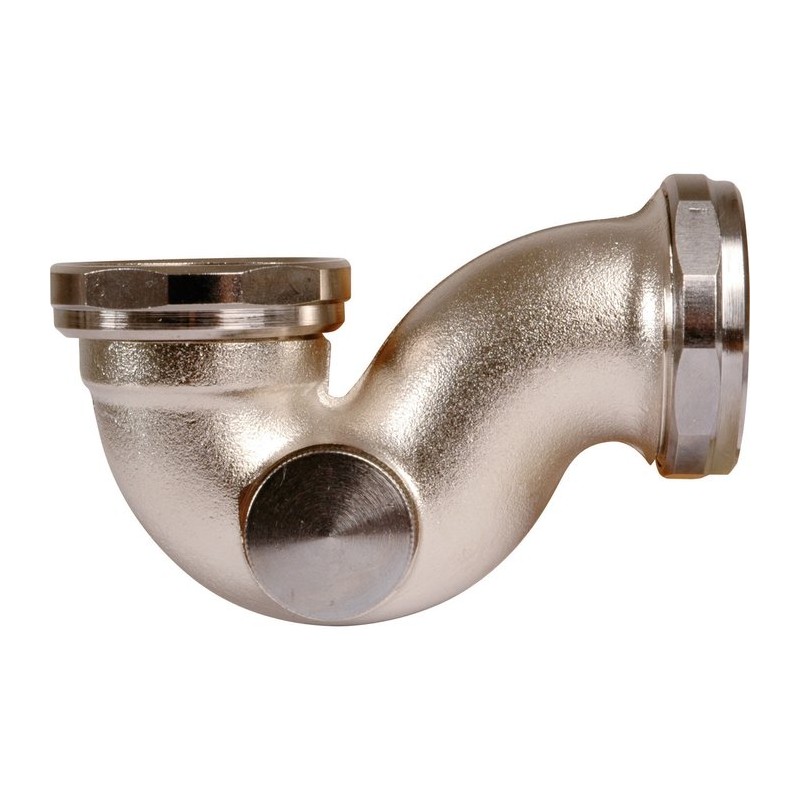 Siphon pour bidet et lavabo - Laiton nickelé - 32 mm - Siphons pour lavabo / Bidet / Baignoire - SI-444033