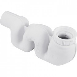 Siphon de lavabo souple - Blanc - 32 mm - WIRQUIN - Siphons pour lavabo / Bidet / Baignoire - SI-384268