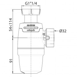 Siphon de lavabo réglable - Neo Air - Blanc - 32 mm - WIRQUIN - Siphons pour lavabo / Bidet / Baignoire - SI-457621