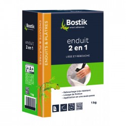 Enduit en poudre 2 en 1 - 1 kg - BOSTIK - Enduit universel / Multi-usages - BR-604432