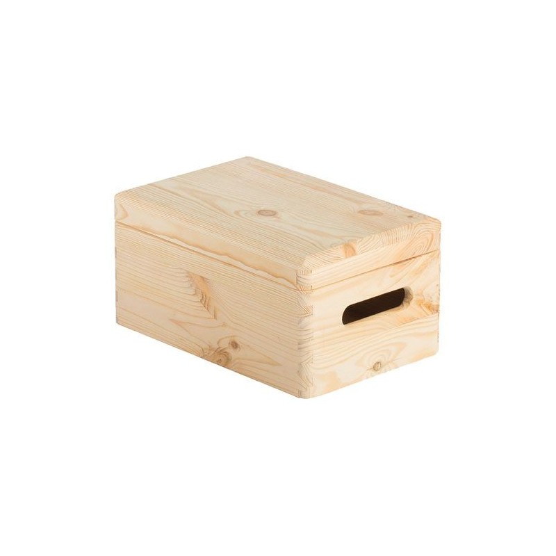 Caisse de rangement / Couvercle - Pin - 20 x 15 x 9 cm - ASTIGARRAGA - Rangement de la maison / meuble d'appoint - DE-168253