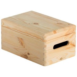 Caisse de rangement / Couvercle - Pin - 30 x 20 x 14 cm - ASTIGARRAGA - Rangement de la maison / meuble d'appoint - DE-616995