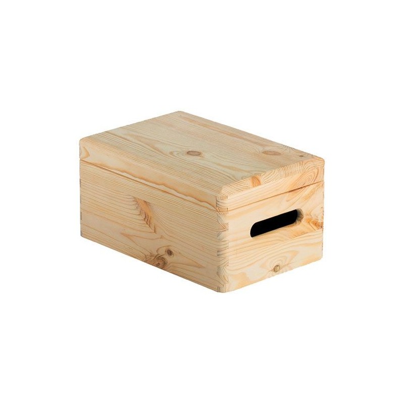 Caisse de rangement / Couvercle - Pin - 30 x 20 x 14 cm - ASTIGARRAGA - Rangement de la maison / meuble d'appoint - DE-616995