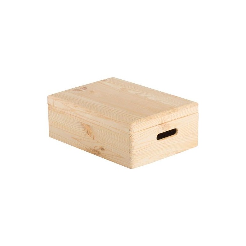 Caisse de rangement / Couvercle - Pin - 40 x 30 x 14 cm - ASTIGARRAGA - Rangement de la maison / meuble d'appoint - DE-669218