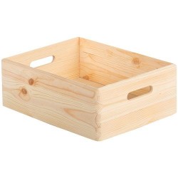 Caisse de rangement - Pin - 40 x 30 x 14 cm - ASTIGARRAGA - Rangement de la maison / meuble d'appoint - DE-465188