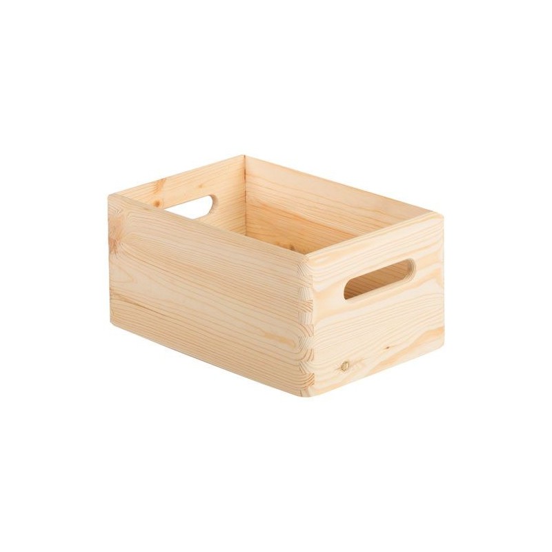 Caisse de rangement - Pin - 30 x 20 x 14 cm - ASTIGARRAGA - Rangement de la maison / meuble d'appoint - DE-617001