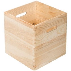 Caisse de rangement - Pin - 30 x 30 x 30 cm - ASTIGARRAGA - Rangement de la maison / meuble d'appoint - DE-639799