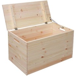 Coffre de rangement - Pin - 80 x 40 x 50 cm - ASTIGARRAGA - Rangement de la maison / meuble d'appoint - DE-789966