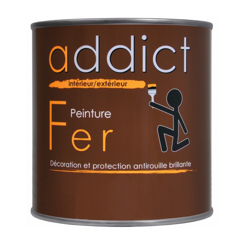 Peinture Fer - Blanc - 0.5 L - ADDICT - Peintures - BR-750468