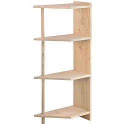 Etagère d'angle / 4 tablettes - Pin - 120 x 50 x 25 cm - ASTIGARRAGA - Rangement de la maison / meuble d'appoint - DE-462458