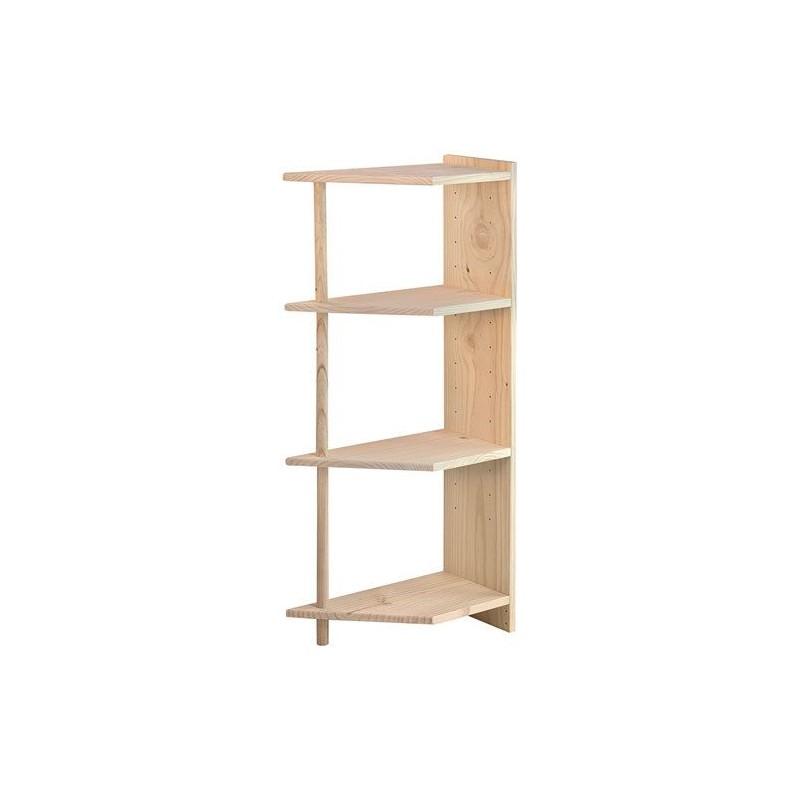 Etagère d'angle / 4 tablettes - Pin - 120 x 50 x 25 cm - ASTIGARRAGA - Rangement de la maison / meuble d'appoint - DE-462458