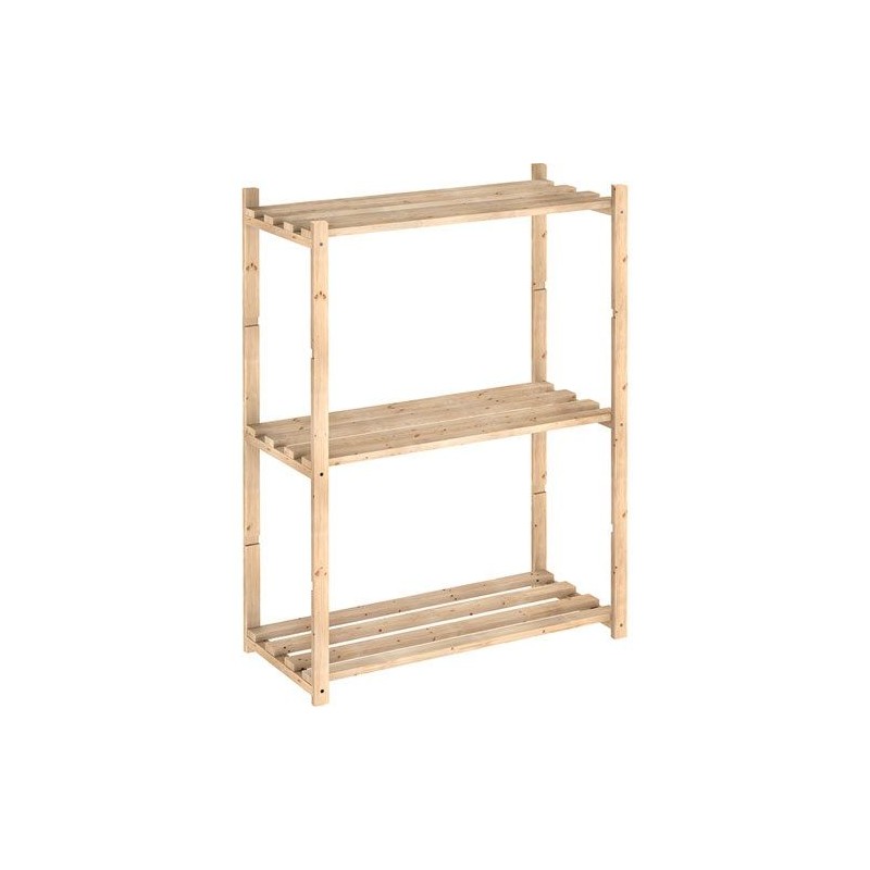 Etagère / 3 tablettes - Pin - 88 x 65 x 30 cm - ASTIGARRAGA - Rangement de la maison / meuble d'appoint - DE-618892