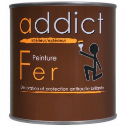 Peinture Fer - Noir profond - 0.5 L - ADDICT - Peintures - BR-750466