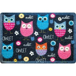 Tapis d'entrée - Itinerair - Chouettes - 40 x 60 cm - ID MAT - Tapis - DE-240994