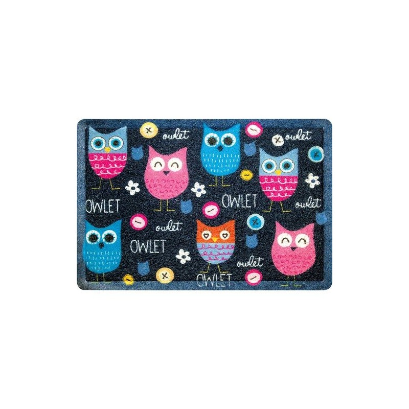 Tapis d'entrée - Itinerair - Chouettes - 40 x 60 cm - ID MAT - Tapis - DE-240994