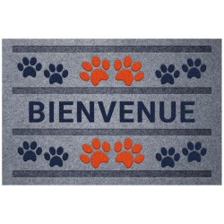 Tapis d'entrée - Flocke Estampes - Pattes Rouge / Bleu - 40 x 60 cm - ID MAT - Tapis - DE-527706