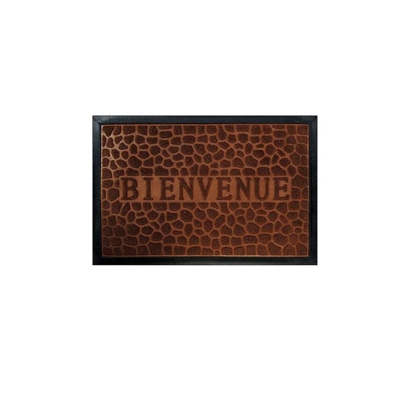 Tapis d'entrée - Sculpté Galets - Marron - 40 x 60 cm - ID MAT - Tapis - DE-200311