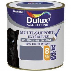 Peinture multi-supports extérieure - Satin - 0.5 L - Titane - DULUX VALENTINE - Peintures - 727958D