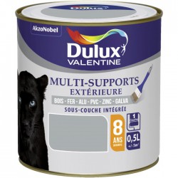 Peinture multi-supports extérieure - Satin - 0.5 L - Gris franc - DULUX VALENTINE - Peintures - BR-424555