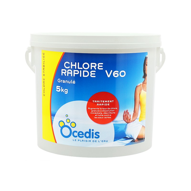 Chlore rapide en granulé - V 60 - 5 Kg - OCEDIS - Traitement / réparation piscine - 165000050O