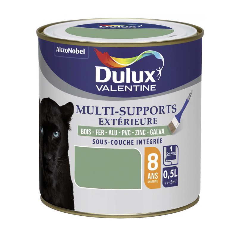 Peinture multi-supports extérieure - Satin - 0.5 L - Vert - DULUX VALENTINE - Peintures - 727990D