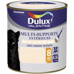 Peinture multi-supports extérieure - Satin - 0.5 L - Blanc cassé - DULUX VALENTINE - Peintures - BR-424539