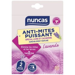 Anti-Mites - Feuillet pour armoire x 2 - Lavande - NUNCAS - Insectes volants - DE-564469