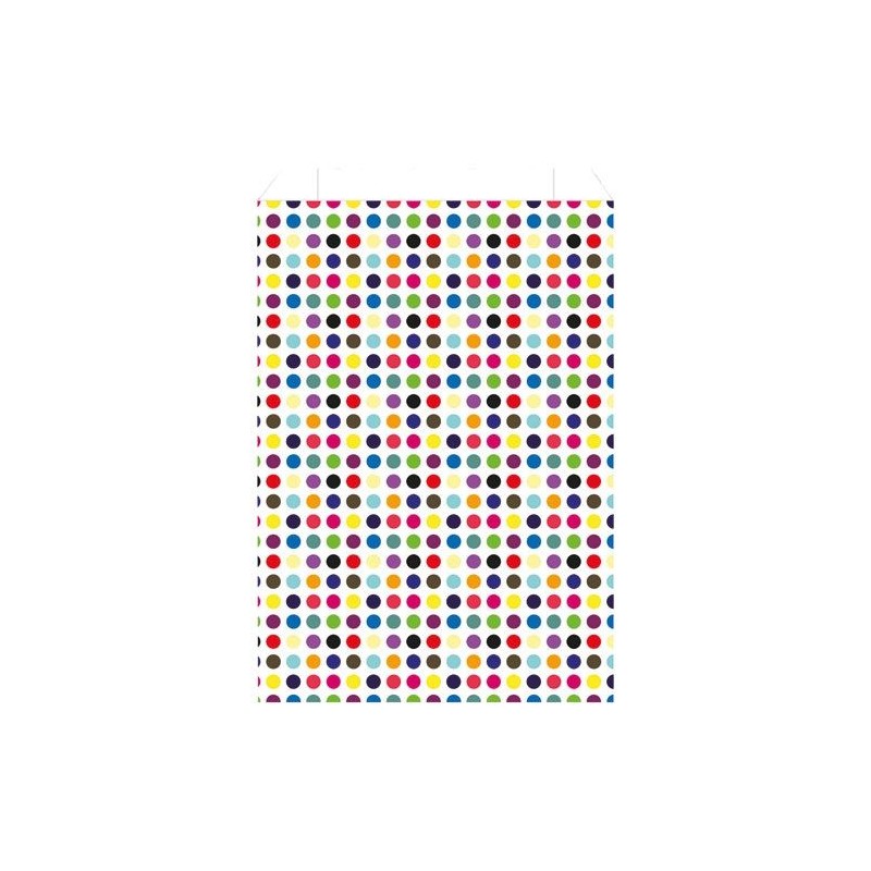 Sachet cadeau x 250 - Pois multicolores - 27 X 45 cm - PAPETERIES DU POITOU - Bazar - DE-578568