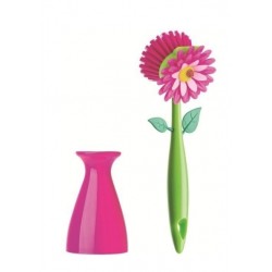 Brosse vaisselle + support - Flower Power - VIGAR - Entretien de la vaisselle - DE-676676