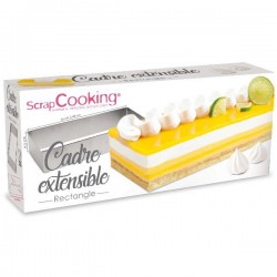 Cadre rectangle extensible - 25 / 48 cm - Inox - SCRAPCOOKING - Accessoires de patisserie - DE-552225