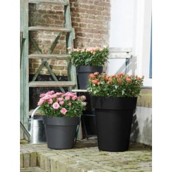 Pot haut - Top Planter - H. 40.6 cm - Noir - ELHO - Pots ronds - DE-404153