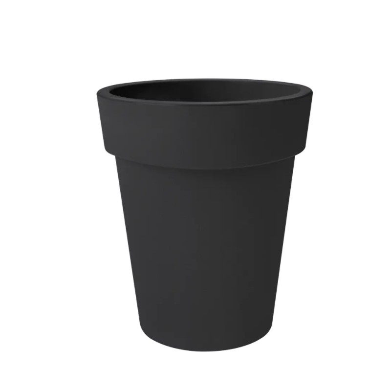 Pot haut - Top Planter - H. 40.6 cm - Noir - ELHO - Pots ronds - DE-404153