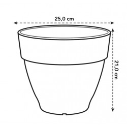 Pot rond - Vibia Campana - H. 21 cm - Vert cendré - ELHO - Pots ronds - DE-562109