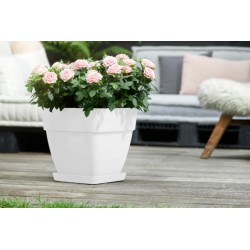 Pot carré - Vibia Campana - H. 35.6 cm / L. 36.4 cm - Blanc - ELHO - Pots carrés - DE-562596