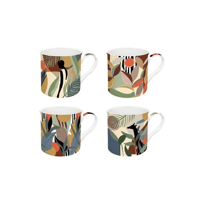 Coffret de 4 mugs - Kilimanjaro - EASY LIFE - Tasse / Mug - DE-574708