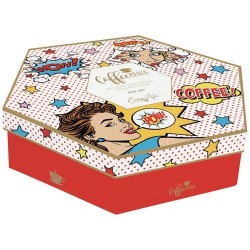 Coffret de 6 tasses à café - Pop Art - Porcelaine - EASY LIFE - Tasse / Mug - DE-574724