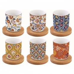 Coffret de 6 tasses à café - Cachemire - Porcelaine - EASY LIFE - Tasse / Mug - DE-534462