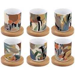 Coffret de 6 tasses à café - Kilimanjaro - Porcelaine - EASY LIFE - Tasse / Mug - DE-574849