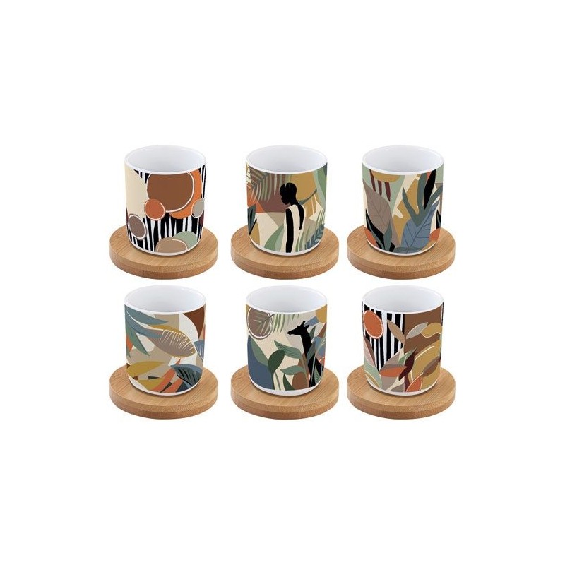 Coffret de 6 tasses à café - Kilimanjaro - Porcelaine - EASY LIFE - Tasse / Mug - DE-574849