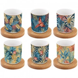 Coffret de 6 tasses à café - Equatorial - Porcelaine - EASY LIFE - Tasse / Mug - DE-555492