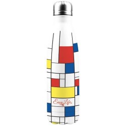 Bouteille isotherme - 500 ml - Mondrian - EASY LIFE - Bouteille, gourde, mug, canette - DE-574922