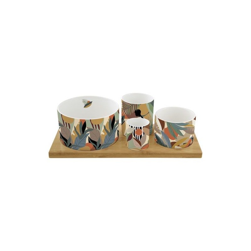 Set de 4 coupelles / Plateau Bambou - Kilimanjaro - EASY LIFE - Assiette / plat / plateau / coupelle - DE-574956